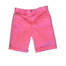Vineyard Vines Boys Chino Shorts Sz 12 Pink Preppy Stretch Flat Front small spot