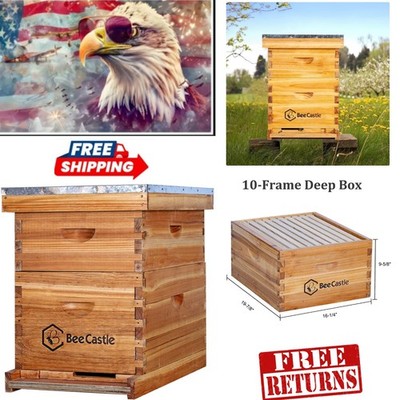 Effortless Assembly 10-Frame Beeswax Beehive Kit   Ideal for Aspiring Beekeepers