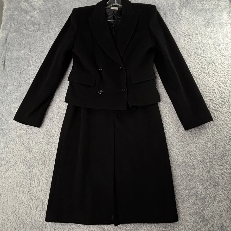 Traje falda negra para mujer Hervé Benard Benard Holtzman talla 6 mezcla de lana y cachemir Foto 2 de 4