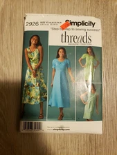 Simplicity 2926  Ladies Dress w/Sleeve & Skirt Variations size Y5, 18-26 Uncut