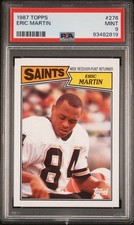 1987 Topps NFL Football ERIC MARTIN Rookie Card PSA 9 Mint New Orleans Saints