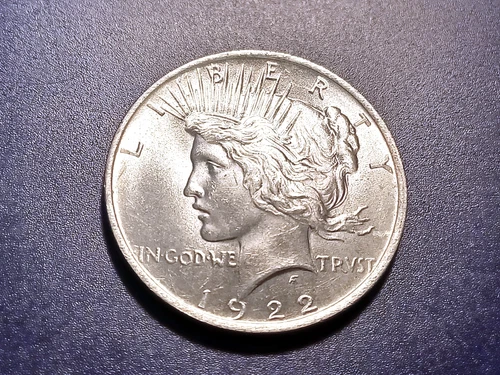 Very Choice BU 1922-P U.S. Peace Dollar