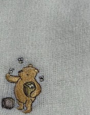 Disney Classic Pooh Winnie the Pooh Embroidered Bath/Beach Towel White