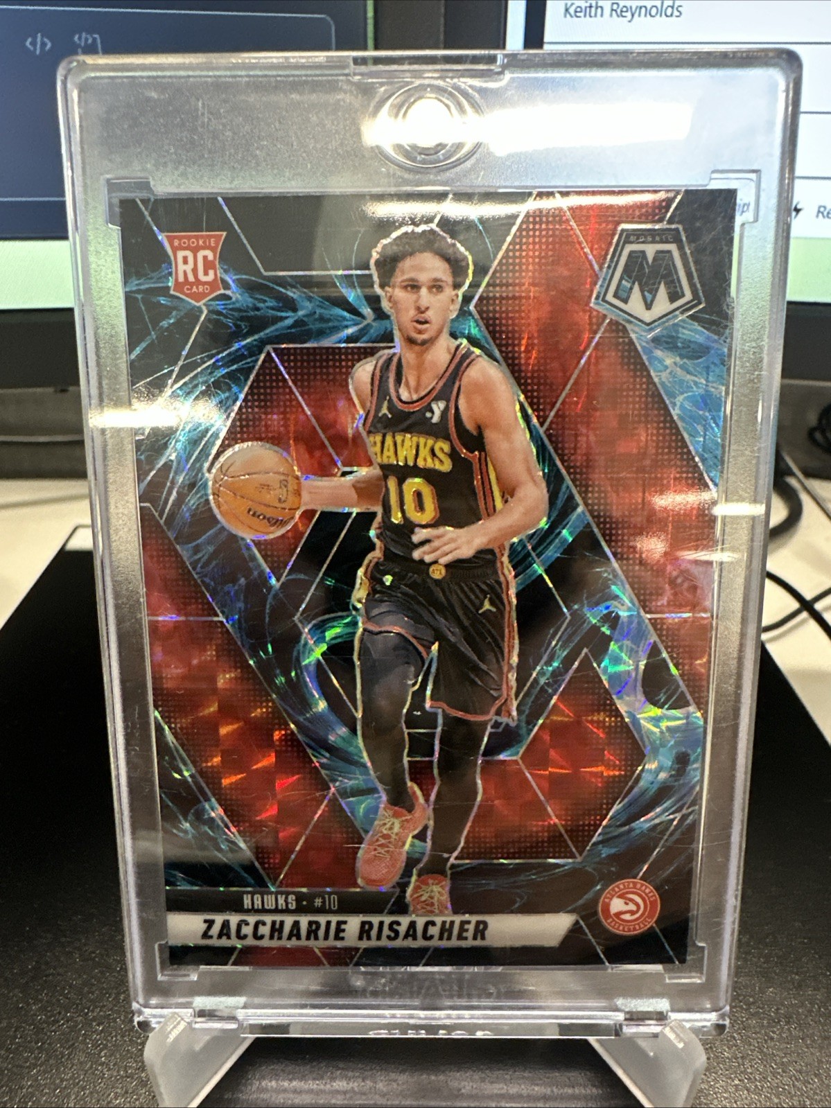 2024-25 Panini Mosaic - Rookies Zaccharie Risacher #213 Genesis Mosaic Prizm 