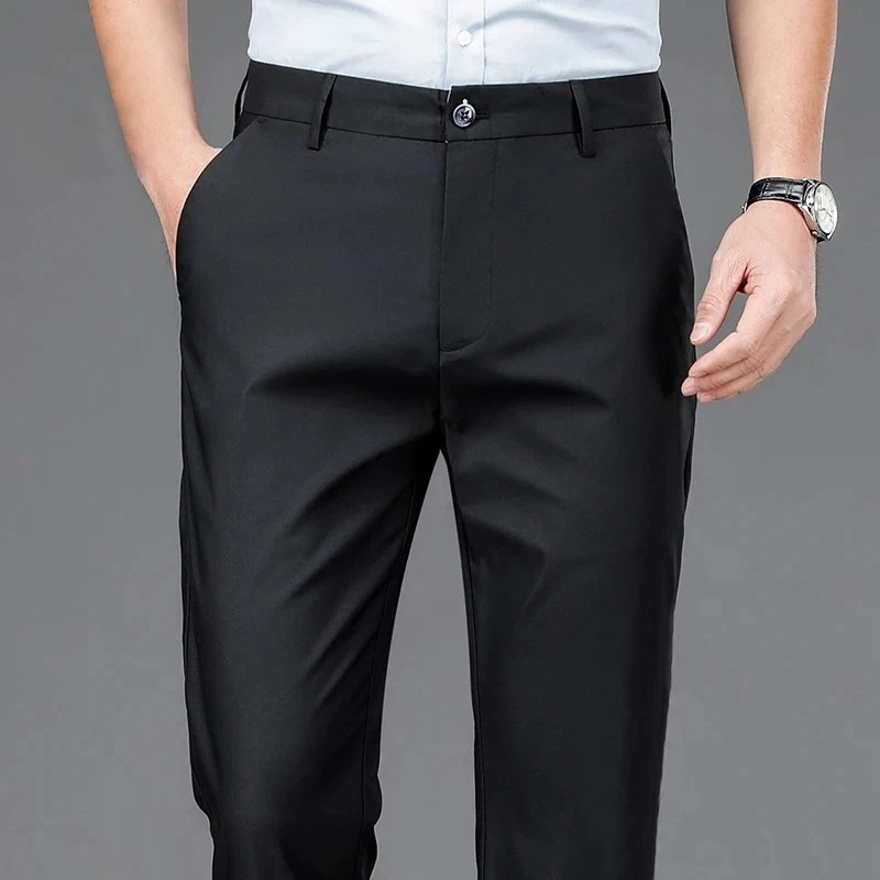 Mens Smart Casual Stretch Pants Quick Dry Straight Work Trousers
Opens in a new window or tab