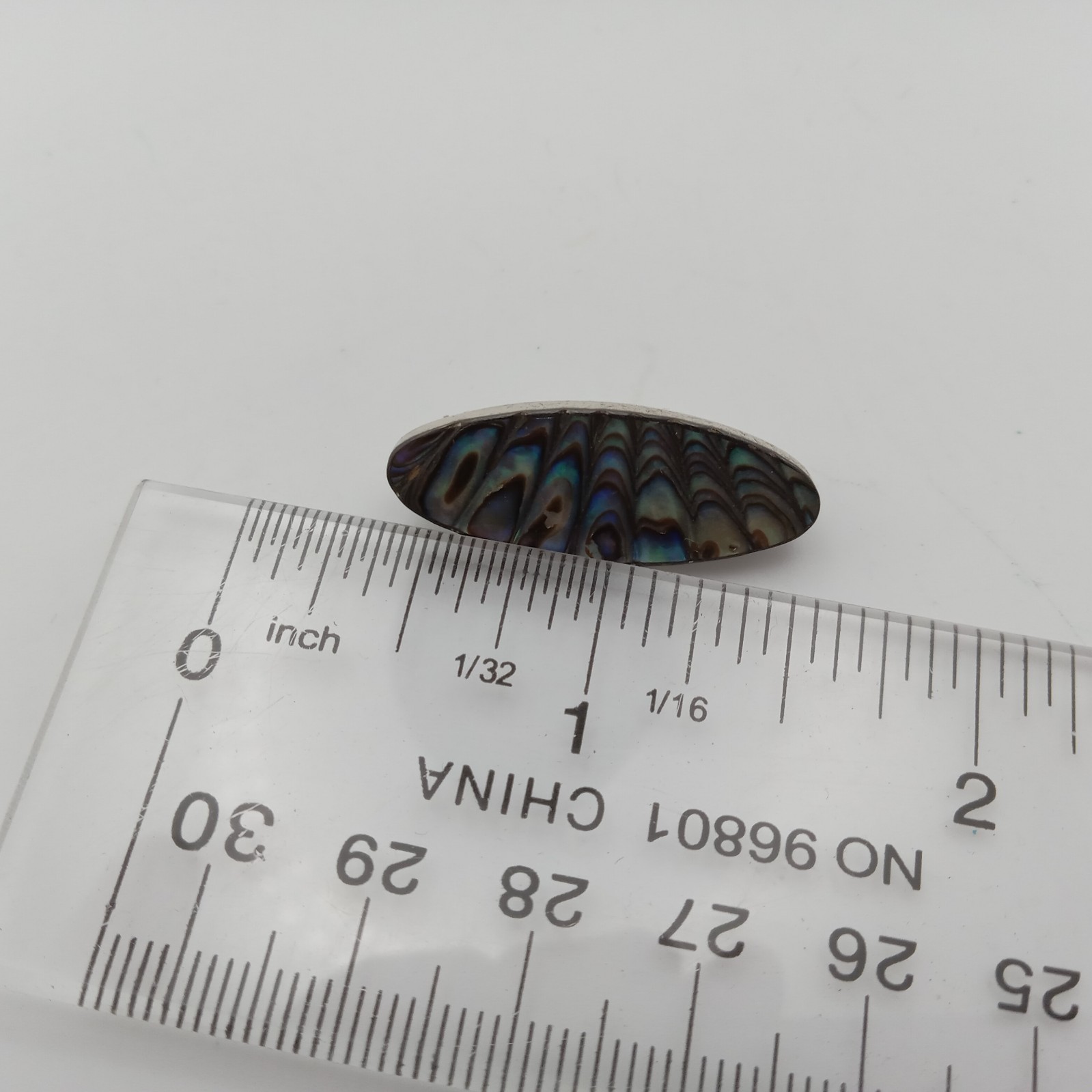 Solid 925 Sterling Silver Abalone Shell Vintage B… - image 1