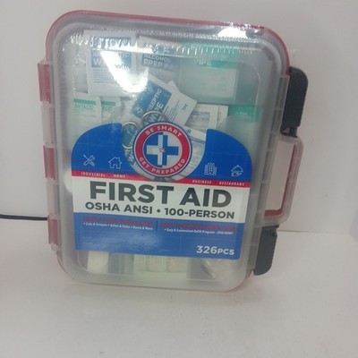 Emergency First Aid Kit 326 Pcs Workplace OSHA ANSI Brand New In Box 