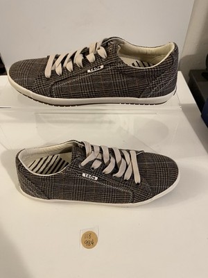 Taos Star STA-12844 Women's 9.5 Brown Plaid Sneakers Lace-Up