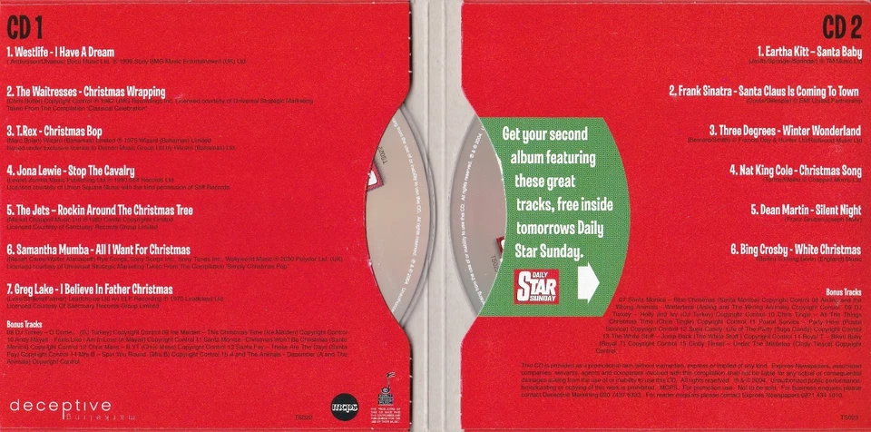 THE DAILY STARS CHRISTMAS HITS Double Album - Bild 2 von 3