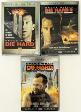 Die Hard Trilogy Five Star Collection DVD Set Bruce Willis w/Inserts - Excellent