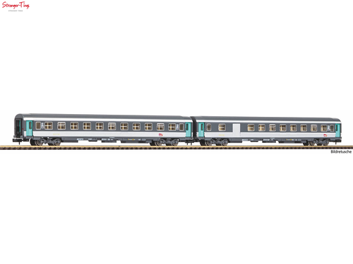 PIko SNCF 2nd Class Corail Baggage Coach Set (2) VI1:160 Scale, N Scale