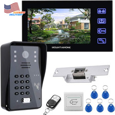 Touch Key 7 Lcd RFID Password Video Door Phone Intercom System Kit FREE SHIPPING