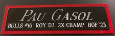 PAU GASOL BULLS NAMEPLATE FOR AUTOGRAPHED Signed BASKETBALL-JERSEY-PHOTO-FLOOR