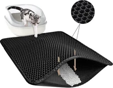 30" x 24" Cat Litter Mat Double Layer Non-Slip Odor-Free Litter Box Mat