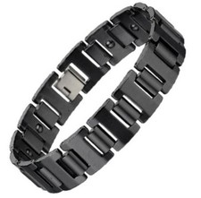 Energy Power Bracelet Health High-Tech Ceramic Armband HEMATITE Magnetic Bio