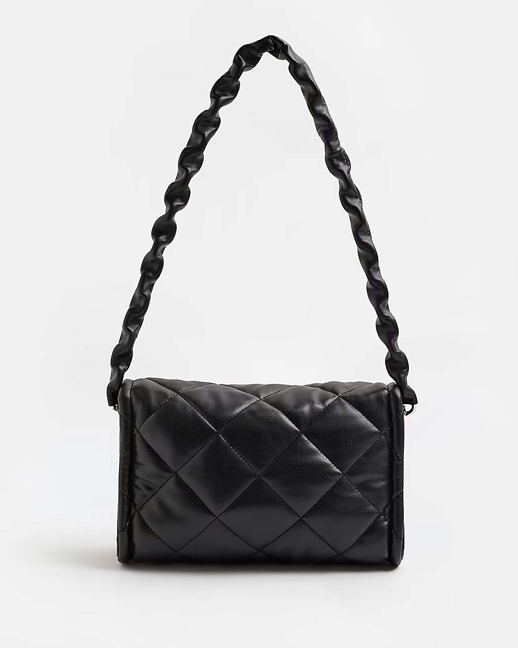 RIVER ISLAND quilted shoulder black medium bag Brand new with tags eBay