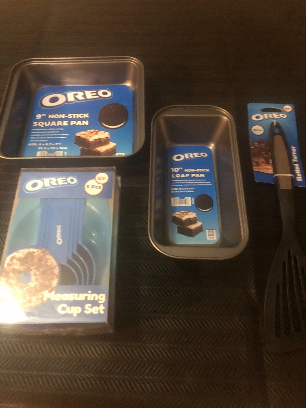 OREO non-stick baking sheet 9" square pan + 10" loaf pan + more