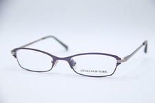 NEW JONES NEW YORK J468 PURPLE GRAY OVAL AUTHENTIC EYEGLASSES 50-18