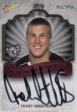 SELECT NRL 2010 RLPA ROOKIE OF THE YEAR TRENT HODKINSON SIGNATURE CARD #61/100