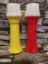 2 Pc. Vtg Tupperware Ketchup  Mustard Pump Dispensers 718-1  718-7 USA