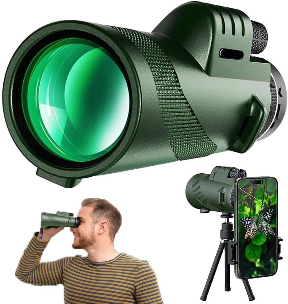 Smartphone Monocular Telescope,12X Mangnification 50Mm Objective Lens Phone Tele-image