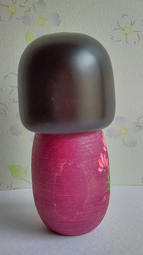 Japanische süße Kokeshi Puppe von Shoei Fujikawa 18, m (7,2") hoch Titel Mushin gebraucht - Bild 23 von 24