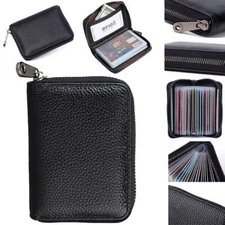 14/22 card RFID Blocking Mini Leather Wallet Business Case Purse Credit Holder