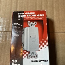 Pass & Seymour 2085-w Spec Grade Dead Front GFCI White 125Vac 20Amp NEW