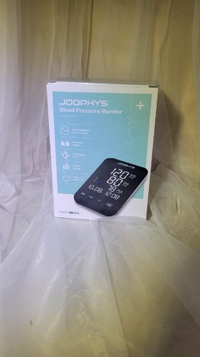 Joophys upper arm blood pressure monitor, White, New, Automatic, Memory