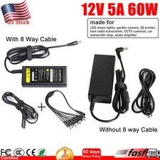 12V 5A Power Supply for CCTV Security Camera, Defender, LED Strip Light, Router