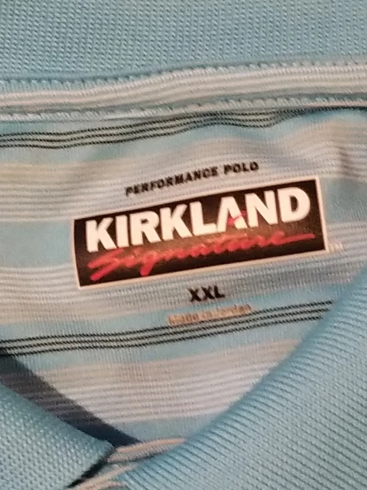 Kirkland Signature Mens Polo Golf Rugby Equestrian Shirt Blue Size XXL  - Image 3 of 4