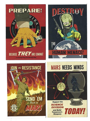 2013 Topps MARS ATTACKS INVASION JOIN THE FIGHT CHASE SET OF 4 CARDS