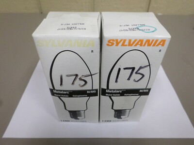 Lot of 2 Sylvania M175/U/MED/ED17 Metal Halide Lamp Light Bulb Medium Base