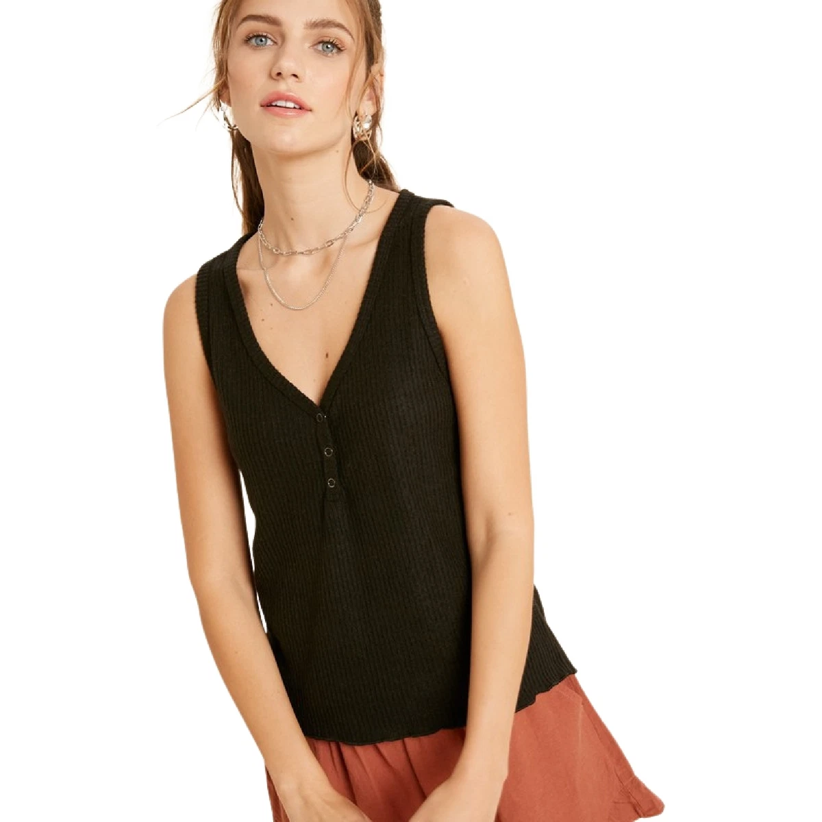 Black sweater tank hot sale top