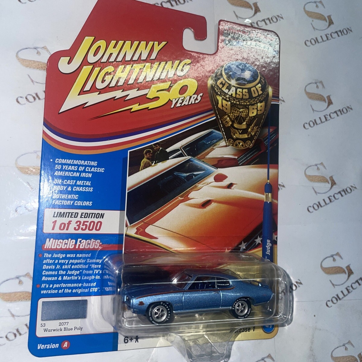1 of 3500 1969 PONTIAC GTO JUDGE JOHNNY LIGHTNING CLASS OF 69 1/64