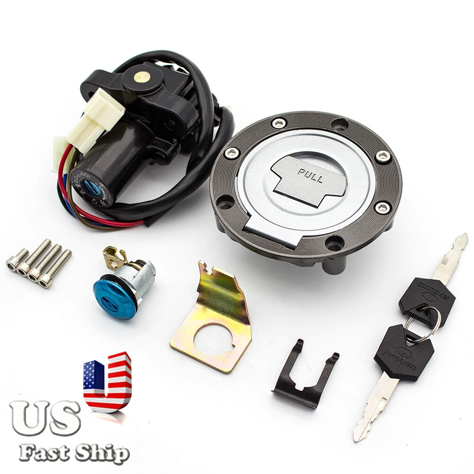 Interruptor de encendido para Yamaha YZF R6 2000 2001-11 tapa de combustible tapa asiento cerradura de llave Foto 2 de 4