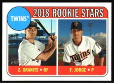 2018 Topps Heritage Rookie Stars Felix Jorge / Zack Granite #99