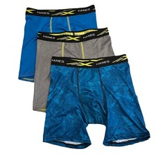 Boys Hanes X-Temp Boxer Briefs LARGE 3 Pack Tagless NEW NWOT