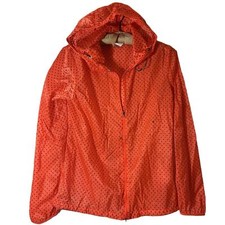 Nike Red  Black Polka dot Windbreaker, Light weight jacket Women  s SZ Medium