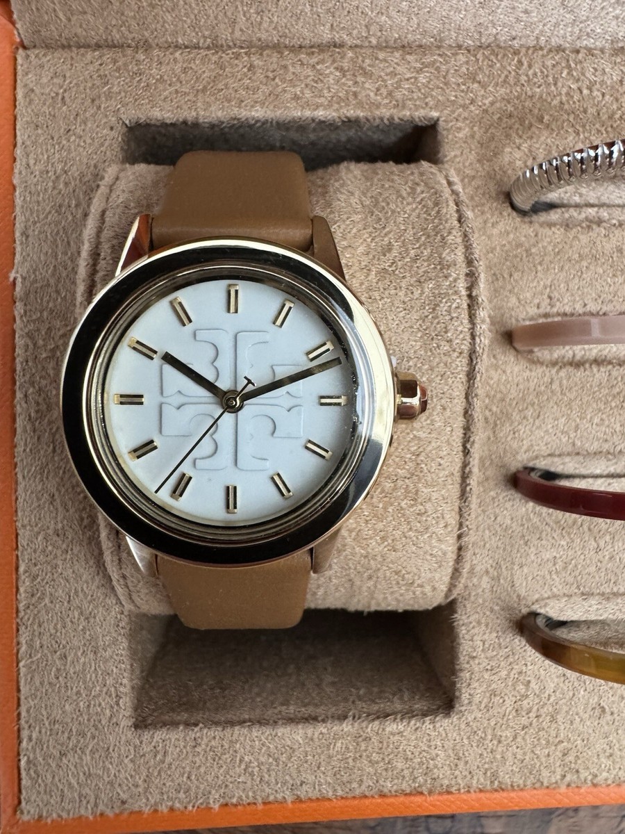 NEW Tory Burch Gold Gigi Watch Interchangeable Bezel Gift Set