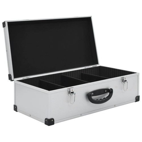 CD Case for 80 CDs Aluminium ABS Silver - Picture 5 of 8
