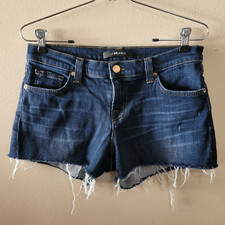 J BRAND Dark Wash Tribute Cut Off Jean Shorts Denim Stretch Womens Sz 26