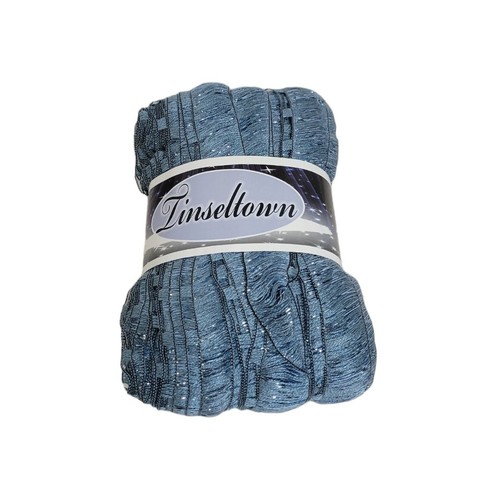 Tinseltown Blue Silver Wide Ribbon Yarn 100 Gram Ball | eBay