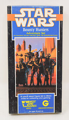 1988 West End Games Star Wars Grenadier Models 25mm Metal Figure Set -  Bounty Hunter Adventure Set