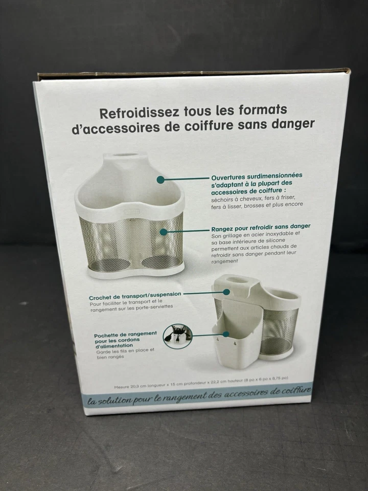 Polder Style Station Curling Iron Hair Dryer Holder Caddy Organizer - Image 2 of 4