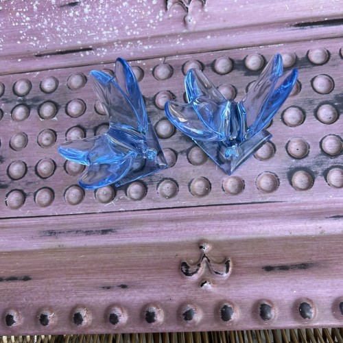 Baccarat Ligth Blue Lucky Butterfly Figurine with Stand (Signed) Only 2 Left - Picture 3 of 10