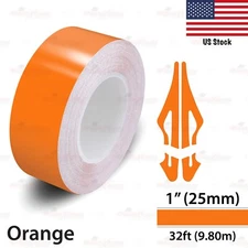 1" Vinyl Pinstriping Pin Stripe Car Body Styling Tape Decal Sticker 25mm ORANGE