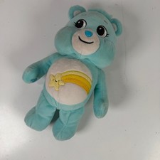 Care Bears Wish Bear Plush Stuffed Animal 9" Basic Fun 2020 Teal Blue
