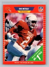 1989 Pro Set #489 Eric Metcalf RC Rookie Card Cleveland Browns Football. rookie card picture