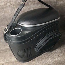 Vector black portable drink / food travel cooler / warmer 12 volt DC power